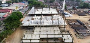 Foto: Pembangunan tahap dua Pasar Tangga Arung di Kecamatan Tenggarong, Kabupaten Kutai Kartanegara (Kukar) akan dilanjutkan kembali pada April 2024.