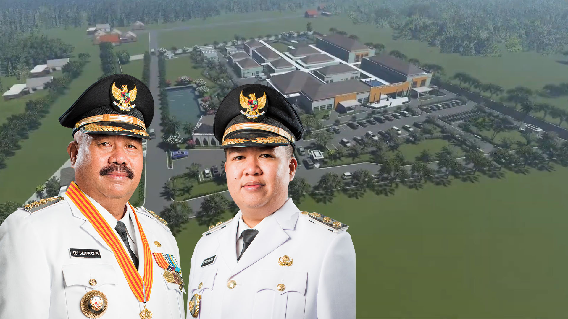 Bupati Kukar Edi Damansyah dan Wakil Bupati Kukar Rendi Solihin.