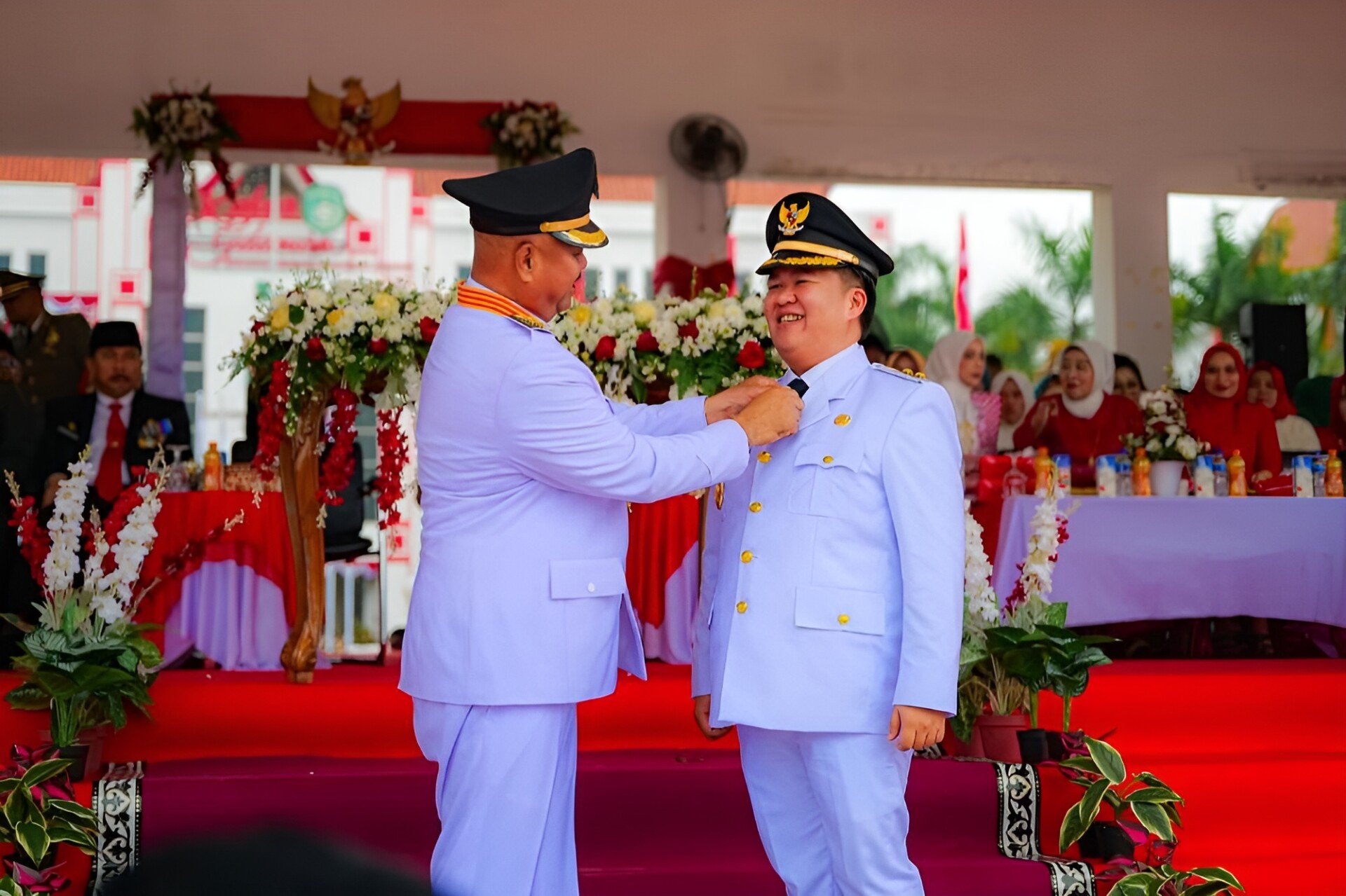 Foto: Bupati Kukar Edi Damansyah dan Wakil Bupati Kukar Rendi Solihin Memperingati HUT RI ke-79. (Istimewa)